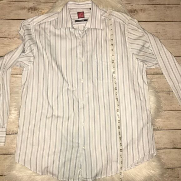 Oscar de la Renta Stripe Button Down Dress Shirt - Picture 5 of 6